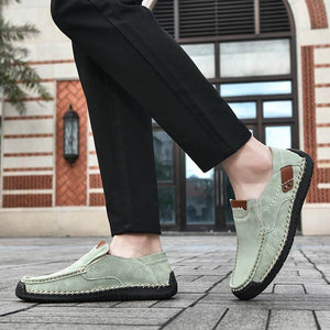 Frühling Herren Casual Outdoor Echtleder Handgefertigte Loafer Schuhe