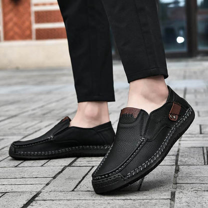 Frühling Herren Casual Outdoor Echtleder Handgefertigte Loafer Schuhe