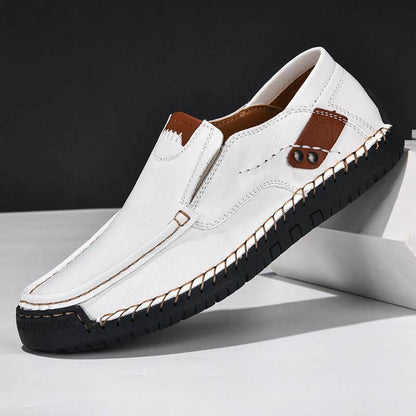 Frühling Herren Casual Outdoor Echtleder Handgefertigte Loafer Schuhe