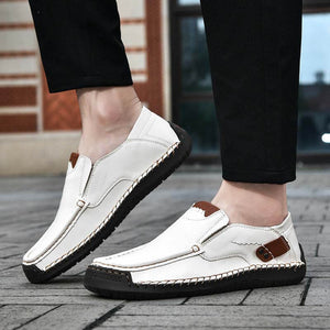 Frühling Herren Casual Outdoor Echtleder Handgefertigte Loafer Schuhe