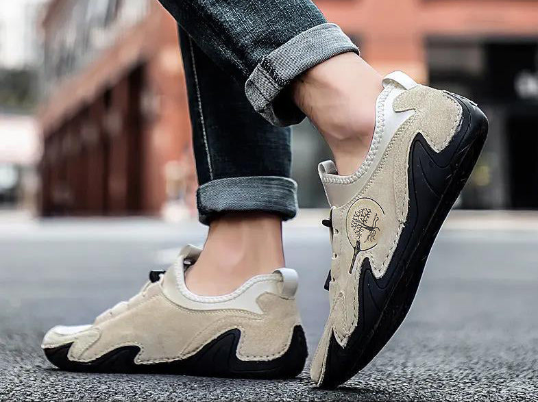 Mode Männer bequemables Fahren Loafer Schuhe handgemachte Schuhe Leder