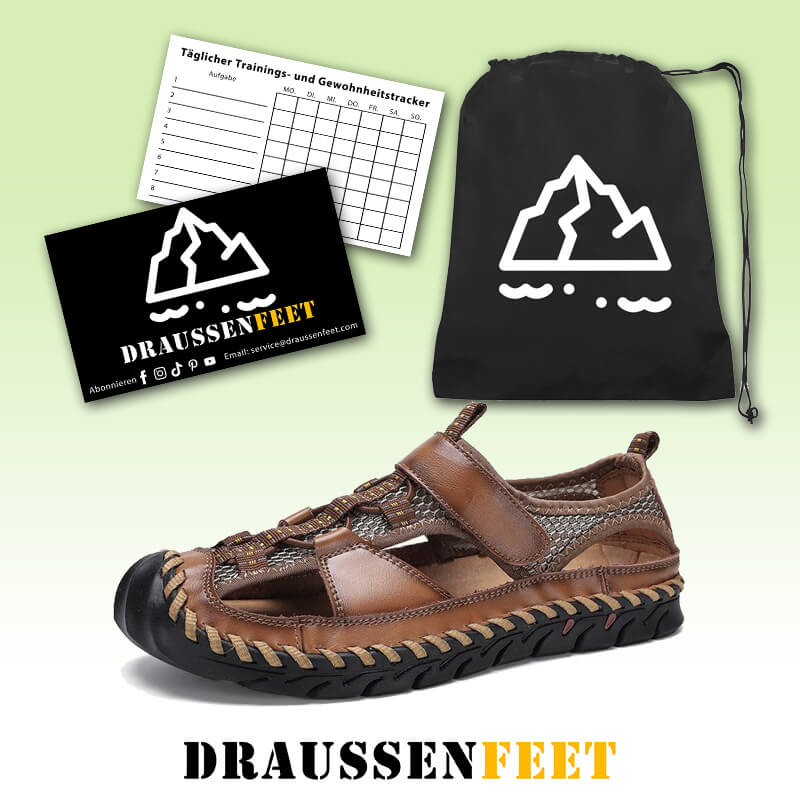 Männer bequeme Sandalen aushöhlen handgemachte Lederschuhe