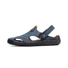 Cargar imagen en el visor de la galería, Sandalias de cuero de verano para hombres zapatillas de playa
