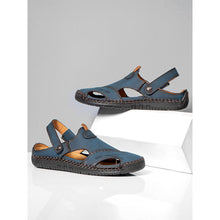 Cargar imagen en el visor de la galería, Sandalias de cuero de verano para hombres zapatillas de playa
