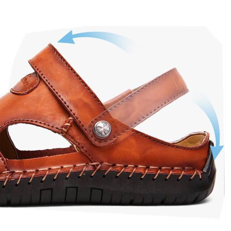 Herren Sommer Leder Sandalen Strandschuhe Hausschuhe