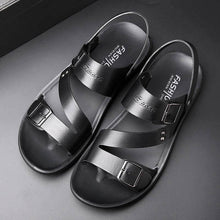 Lade das Bild in den Galerie-Viewer, Sommerliche lässige bequeme Barfußsandalen aus echtem Leder für Herren
