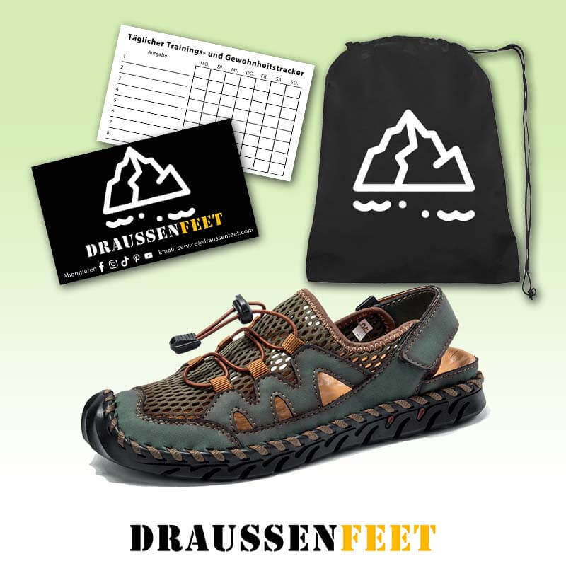 Herren Gummi Toe Cap Leder handgefertigte atmungsaktive Wassersandalen