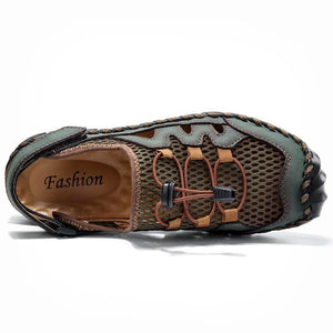 Herren Gummi Toe Cap Leder handgefertigte atmungsaktive Wassersandalen
