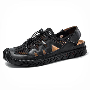 Herren Gummi Toe Cap Leder handgefertigte atmungsaktive Wassersandalen