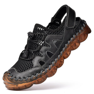 draussenfeet handgefertigte lederschuhe sandalen hausschuhe 31281 schwarz