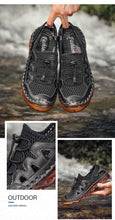 Lade das Bild in den Galerie-Viewer, draussenfeet handgefertigte lederschuhe sandalen hausschuhe 31281 schwarz
