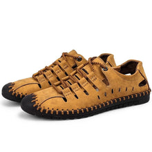Lade das Bild in den Galerie-Viewer, Sommer Männer Freizeitschuhe Turnschuhe Handgemachte atmungsaktive Männer Schuhe Luxus Marke Leder Herren Slipper Mokassins
