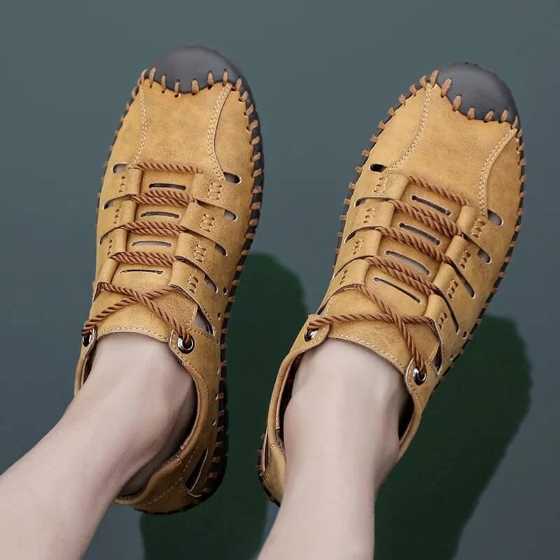 Sommer Männer Freizeitschuhe Turnschuhe Handgemachte atmungsaktive Männer Schuhe Luxus Marke Leder Herren Slipper Mokassins