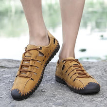 Lade das Bild in den Galerie-Viewer, Sommer Männer Freizeitschuhe Turnschuhe Handgemachte atmungsaktive Männer Schuhe Luxus Marke Leder Herren Slipper Mokassins
