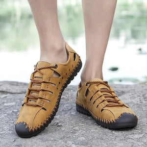 Sommer Männer Freizeitschuhe Turnschuhe Handgemachte atmungsaktive Männer Schuhe Luxus Marke Leder Herren Slipper Mokassins