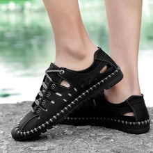 Lade das Bild in den Galerie-Viewer, Sommer Männer Freizeitschuhe Turnschuhe Handgemachte atmungsaktive Männer Schuhe Luxus Marke Leder Herren Slipper Mokassins
