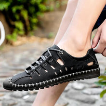 Lade das Bild in den Galerie-Viewer, Sommer Männer Freizeitschuhe Turnschuhe Handgemachte atmungsaktive Männer Schuhe Luxus Marke Leder Herren Slipper Mokassins
