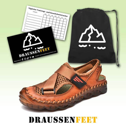 Sommer New Hole Schuhe atmungsaktive weiche Ledersandalen Strandschuhe