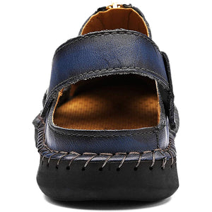 draussenfeet handgefertigte lederschuhe sandalen hausschuhe 31304 blau