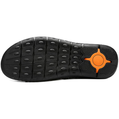 Herren Casual Closed Toe Leder handgefertigte Sandalen Verstellbare Fisherman Beach Sandalen für Walking Walking im Freien