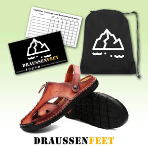 Herren Casual Closed Toe Leder handgefertigte Sandalen Verstellbare Fisherman Beach Sandalen für Walking Walking im Freien