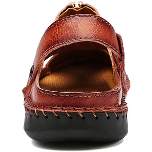 draussenfeet handgefertigte lederschuhe sandalen hausschuhe 31304 braun