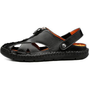 draussenfeet handgefertigte lederschuhe sandalen hausschuhe 31304 schwarz