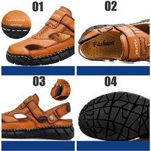 Load image into Gallery viewer, Men&#39;s spring summer closed Velcro fastener sandals
