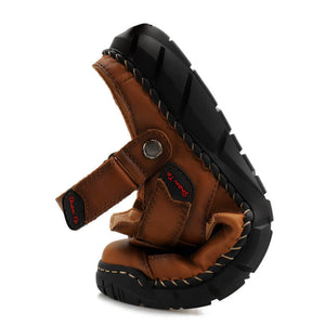 Men's spring summer closed Velcro fastener sandals