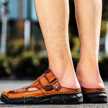 Load image into Gallery viewer, Men&#39;s spring summer closed Velcro fastener sandals
