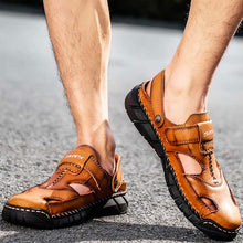 Load image into Gallery viewer, Men&#39;s spring summer closed Velcro fastener sandals
