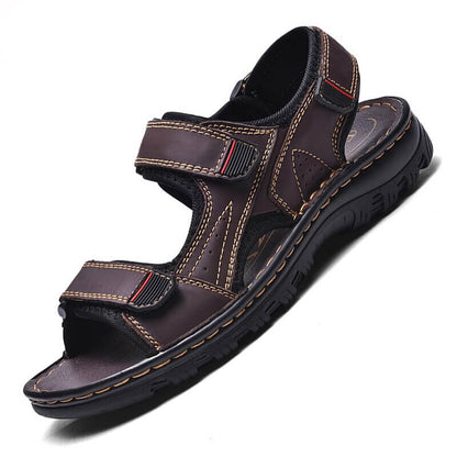 Men's sandals outdoor real leather breathable men's sandals leather handmade men beach sandals