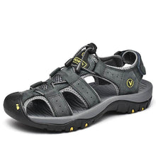 Lade das Bild in den Galerie-Viewer, Männer Echtem Leder Sommer Sandalen Mode Hausschuhe
