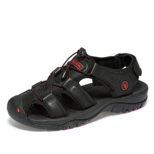 Männer Echtem Leder Sommer Sandalen Mode Hausschuhe