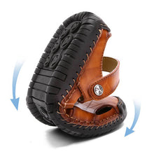 Load image into Gallery viewer, Men&#39;s big size men hand sewing closed toe comfortable soft leather sandals
