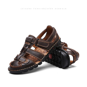 draussenfeet handgefertigte lederschuhe sandalen hausschuhe 31341 braun