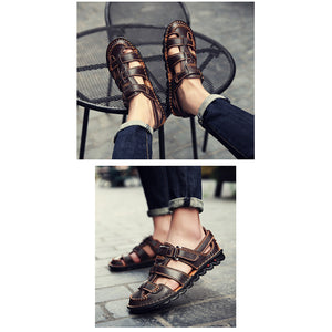 draussenfeet handgefertigte lederschuhe sandalen hausschuhe 31341 braun