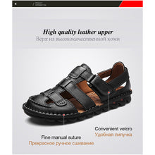 Lade das Bild in den Galerie-Viewer, draussenfeet handgefertigte lederschuhe sandalen hausschuhe 31341 schwarz
