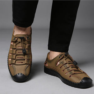 draussenfeet handgefertigte lederschuhe sandalen hausschuhe 31349 khaki