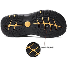 Lade das Bild in den Galerie-Viewer, Ledersandalen für Herren im Freien Wandersandalen, wasserdicht sportlich Sport-Sandalen Fischer-Strandschuhe geschlossene Zehen Wassersandalen
