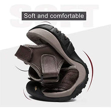 Lade das Bild in den Galerie-Viewer, draussenfeet handgefertigte lederschuhe sandalen hausschuhe 31406 dunkelbraun

