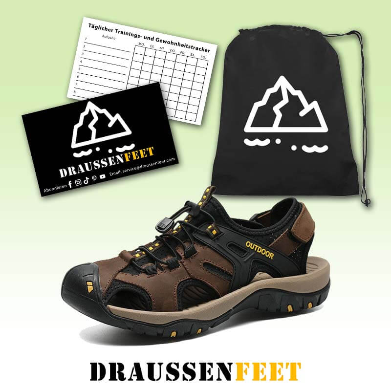 Herren Sandalen Outdoor Rutschfeste Herren Strand Sandalen Handgefertigte Echtleder Herrenschuhe Mode Herren Turnschuhe