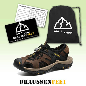 Herren Sandalen Outdoor Rutschfeste Herren Strand Sandalen Handgefertigte Echtleder Herrenschuhe Mode Herren Turnschuhe