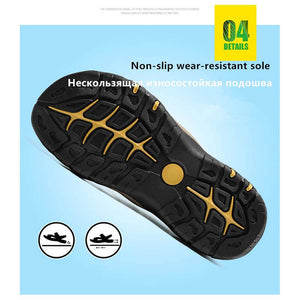 Herren Sandalen Outdoor Rutschfeste Herren Strand Sandalen Handgefertigte Echtleder Herrenschuhe Mode Herren Turnschuhe
