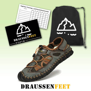 Trendige atmungsaktive Mesh-Sandalen für Herren mit verstellbarem lässige Outdoor-Wanderschuhe