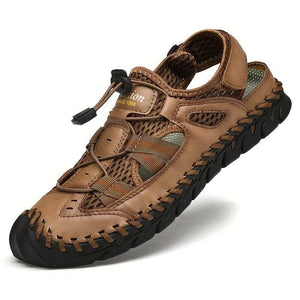 Trendige atmungsaktive Mesh-Sandalen für Herren mit verstellbarem lässige Outdoor-Wanderschuhe