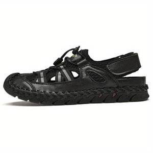 Trendige atmungsaktive Mesh-Sandalen für Herren mit verstellbarem lässige Outdoor-Wanderschuhe