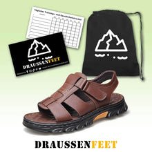 Lade das Bild in den Galerie-Viewer, Herren Sandalen Strandschuhe Leder Hausschuhe Outdoor rutschfeste Schuhe mit dicken Sohlen
