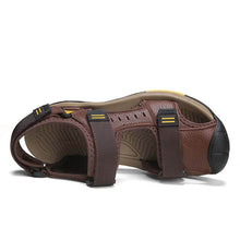 Lade das Bild in den Galerie-Viewer, Herren Sommer Outdoor rutschfeste geschlossene Ledersandalen Casual Beach Schuhe
