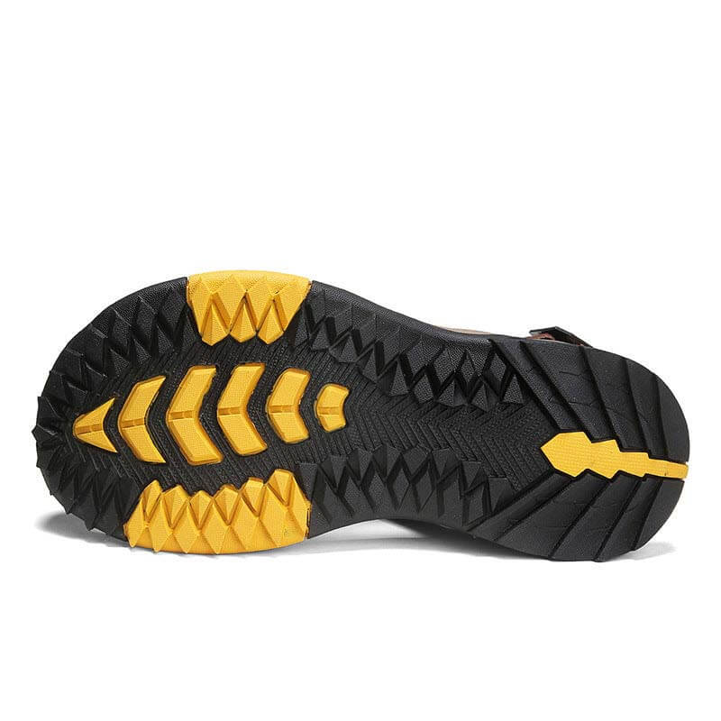 Herren Sommer Outdoor rutschfeste geschlossene Ledersandalen Casual Beach Schuhe